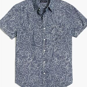 J. Crew Navy Floral Casual Button Down Shirt